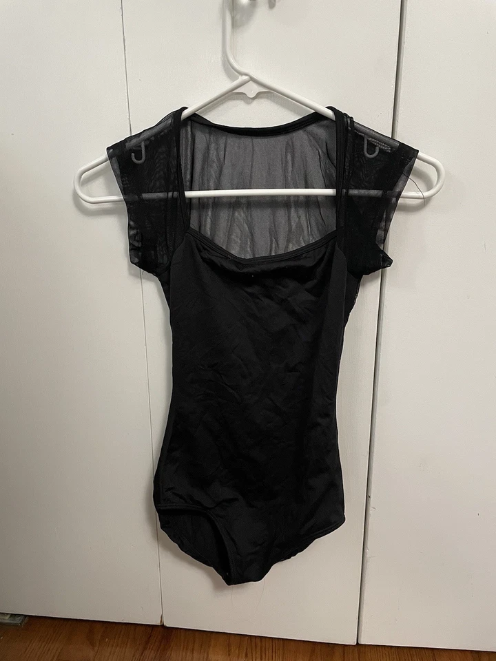 Leotardo de baile negro estilo malla Eurotard talla juvenil mediana Foto 1 de 2