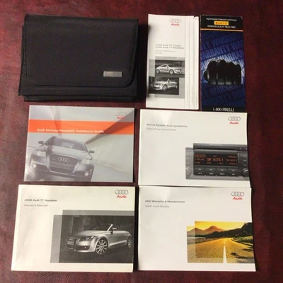 2008 AUDI TT ROADSTER COMPLETE OWNERS MANUAL BOOKS REF MAINT GUIDE CASE ALL - Image 1 of 4