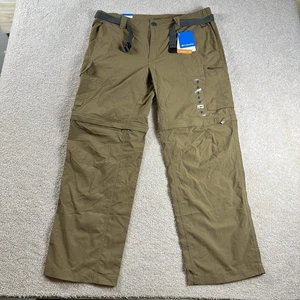Columbia Pants Shorts Mens 38x30 Brown Kestrel Trail Omni-Wick Convertible NWT - Picture 1 of 15