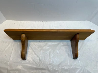 Prateleira de parede vintage rústica country madeira dura decoração primitiva 18" - Imagem 1 de 4