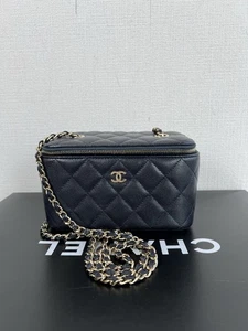 Chanel Leather Vanity Shoulder Bag Navy - Picture 1 of 21