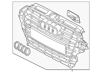 Rejilla exterior original Audi 8V5-807-682-9B9 Foto 1 de 2