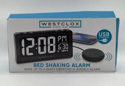 Alarma de agitación de cama. Despertar a una alarma vibratoria o audible silenciosa carga USB 1884 Foto 1 de 3