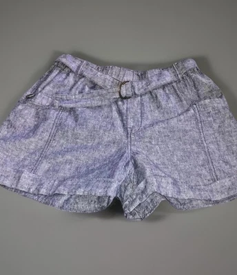 Pantalones Cortos Anthropologie Hei Hei Lino Algodón Azul Para Mujer Talla Pequeña Foto 1 de 4