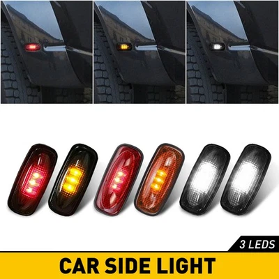 Luces LED marcadoras laterales de cama para guardabarros ahumadas/transparentes para Dodge RAM 2500 3500 HD 4 un. Foto 1 de 4