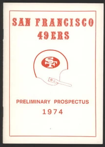 1974 San Francisco 49ERS Preliminary Media Guide - Picture 1 of 1