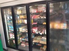 4 Glass Doors Reach In Cooler Freezer 8ft x68 includes All Shelving!