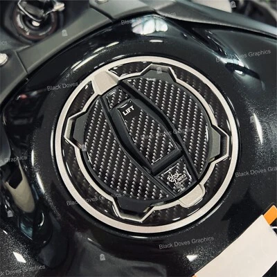 BLACK DOVES GRAPHICS Adesivo Resinato Compatibile con TAPPO KAWASAKI Z400 Z650 Z900 Ninja Versys