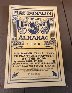 VIntage Mac Donald's Farmers Almanac Book Collectable - Great Gift - Choose Year - Picture 1 of 15