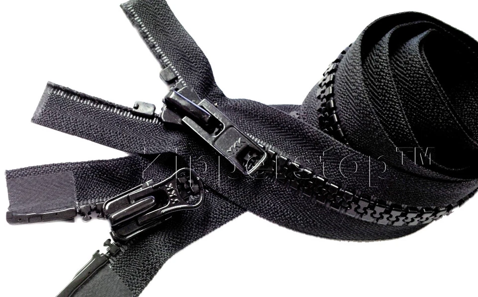 YKK® Parka Molded Plastic #10 Dual Separating Extra Heavy Duty 2-way made in USA - Image 1 of 1