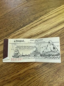 Vintage Disneyland Adult ticket coupon book booklet original old Disney 1970 Lot - Picture 1 of 10