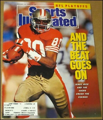 1/15/1990 Sports Illustrated Jerry Rice San Francisco 49ers Denver Broncos Rams - Image 1 of 4