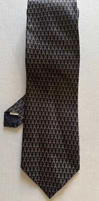 Corbata de poliéster Romario Mancini para hombre negra roja L60”xW4” Foto 1 de 4