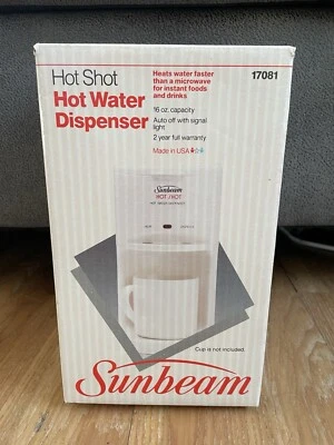 Nuevo dispensador de agua caliente Sunbeam 17081 Hot Shot 1991 envío gratuito Foto 1 de 4