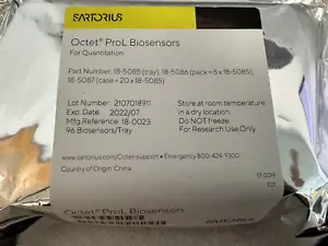 Sartorius Octet ProL Biosensoren, Ablaufdatum 2022/07, P/N: 18-5085, neu versiegelt! - Bild 1 von 2