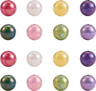 10x Cuentas Sueltas Acrílicas Crackleadas para Pulsera Collar Artesanal Fabricación de Joyas Foto 1 de 4