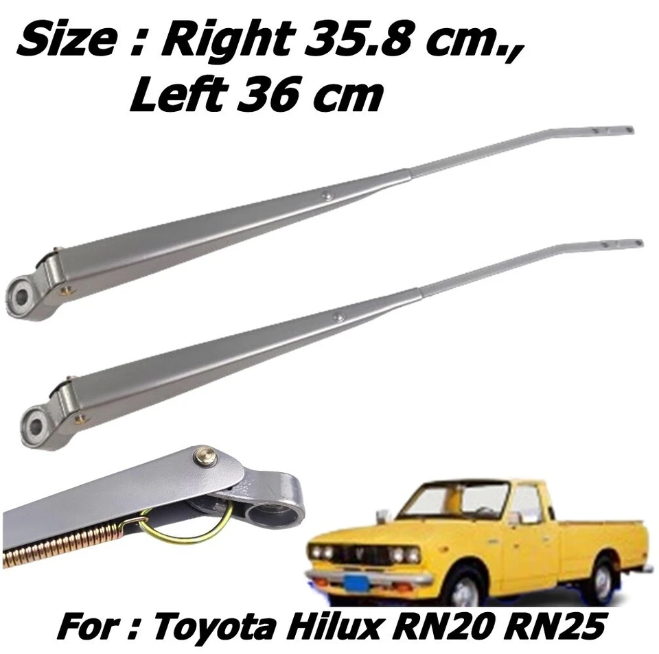 Par de brazos limpiaparabrisas de metal para camioneta Toyota Hilux RN20 RN25 1972-1978 LH+R Foto 1 de 4