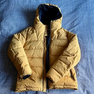 Pull And Bear Mens Yellow Padded Hooded Jacket Coat Size M Please Read - Picture 1 of 7