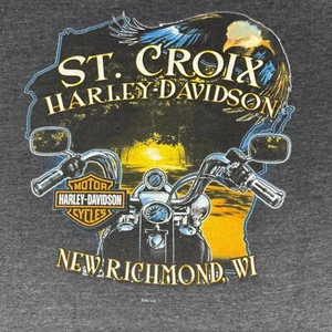 2007 St. Croix Harley-Davidson T-Shirt 2XL Grau Neu Richmond WI Eagle USA Made - Bild 1 von 8