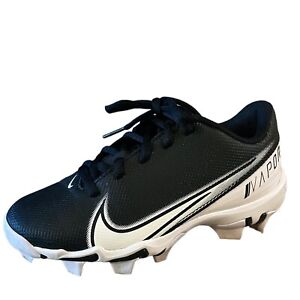 Nike Boys Vapor Cleats Size 1 Black White Athletic Shoes Youth