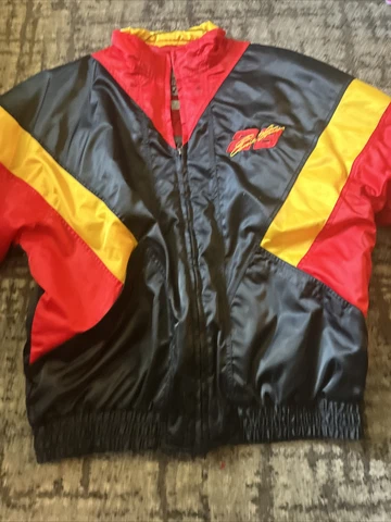 Vintage 90s Ernie Irvan #28 Nutmeg Nascar Racing Jacket M Fan Apparel Cover