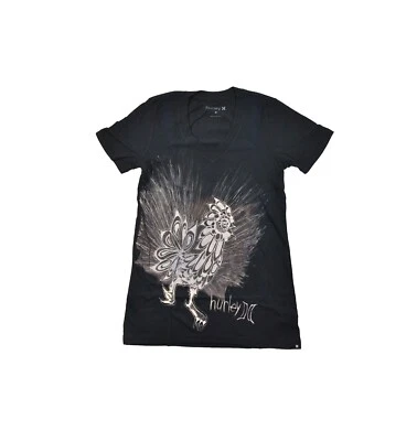 Camiseta Hurley SCRATCH Negra Blanca Gris Serigrafía Manga Corta Junior Foto 1 de 2