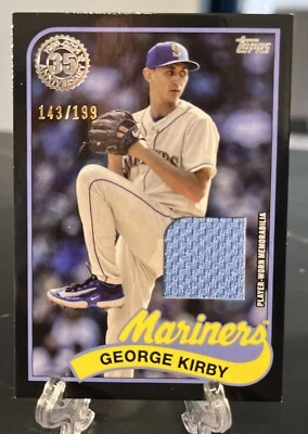GEORGE KIRBY /199 SSP BLACK BORDER Player Worn Relic 1989 Style 2024 Topps - Image 1 of 2