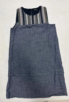 Vestido vaquero Kate Spade Saturday para niñas junior talla 0 bordado cambray en muy buen estado Foto 1 de 4