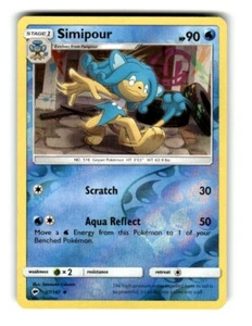 Pokemon Burning Shadows Simipour 37/147 Reverse Holo - Picture 1 of 4