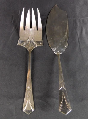 Antique Jugendstil signed WMF Silver Plate Pair of Fish Servers Fork & Slice - Image 1 of 4