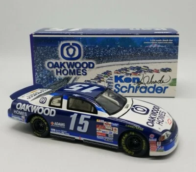 Action KEN SCHRADER #15 Oakwood Homes 1999 Monte Carlo 1/24 Diecast NASCAR /3504 - Image 1 of 4