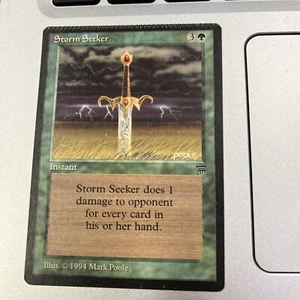 mtg Magic 1x Storm Seeker Legends ZIPPERED ZIPPER MISPRINT MISCUT - Picture 1 of 4