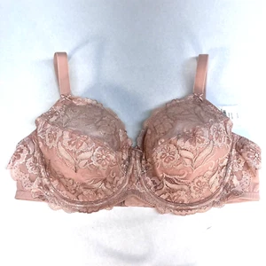 Reggiseno sottofilo in pizzo femminile blush nuovo con etichette con cinghie regolabili taglia 44C - Foto 1 di 4