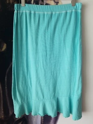 Falda para mujer FRESH PRODUCE verde liso con volantes dobladillo longitud midi talla M Foto 1 de 4