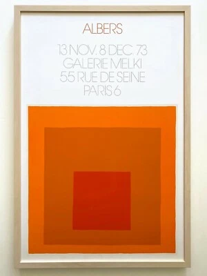 JOSEF ALBERS RARO 1973 SERIGRAFÍA MODERNISTA ENMARCADO PÓSTER DE EXPOSICIÓN PARÍS Foto 1 de 4