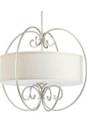 全新!! Progress Lighting P5336-134 Overbrook 吊坠,银岭 - 开箱 — 第 1/4 张图片