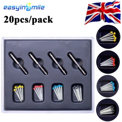 EASYINSMILE Dental Fiber Post Glass Quartz Teeth Restorative Root Canal Pins 1/1.2/1.4/1.6mm