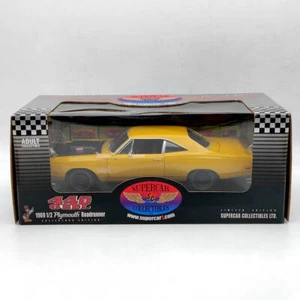 1:18 SUPERCAR Plymouth Roadrunner 1969 1/2 440 6BBL VERSION #29555P Diecast - Imagen 1 de 9