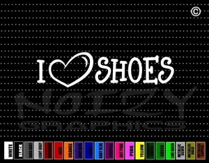 Zapatos I Love Lindos Divertidos Moda Familia Princesa Calcomanía de Coche Ventana Vinilo Pegatina - Imagen 1 de 1