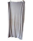 Houndstooth Print Slinky Skirt Womens L XL Black Stretch Elastic Waist Long