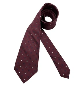 CALABRESE Burgundy Geometric Silk LUXURY Tie ITALY - Picture 1 of 5