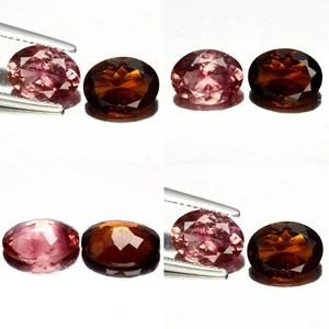 Paire de Tourmaline cognac et rose du Nigéria, taille ovale/3,07 carats - Imagen 1 de 1
