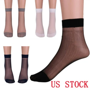 Mens Thin Silk Sheer Trouser Transparent Socks Over Ankle Cool For Summer 3Pairs - Picture 1 of 28