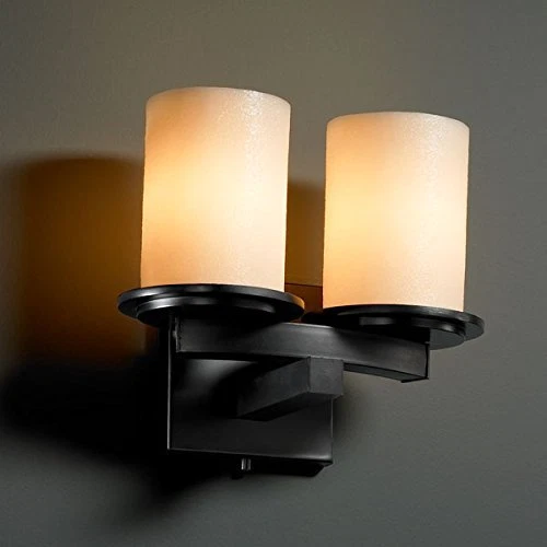 Justice Design CNDL-8775 - Dakota 2 свет изогнутый - искусственная свеча настенное бра черный - Изображение 1 из 1