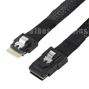 Slim SAS 4.0 SFF-8654 4i 38pin to Mini SAS SFF-8087 Target Hard Disk Raid Cable - Picture 1 of 9