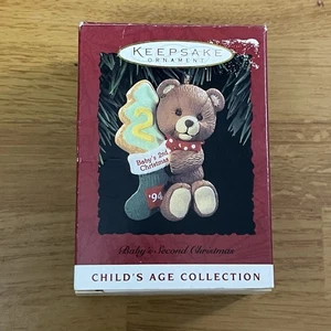 Hallmark Keepsake Ornament Baby's Second Christmas 1994 Teddy Bear 2.25" - New - - Picture 1 of 2
