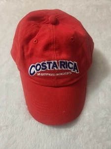 Costa Rica Pura Vida Adult Hat Cap Red No Artificial Flavors Strap Back Travel - Picture 1 of 7