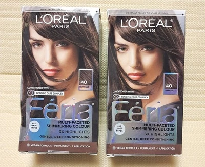 L'Oreal Paris Feria Color de Cabello Permanente Brillante 40 Espresso - Paquete de 2 Foto 1 de 4