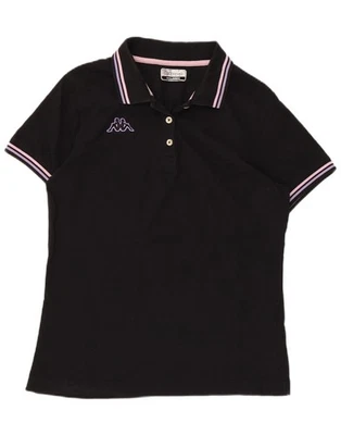 KAPPA Womens Polo Shirt UK 20 2XL Black Cotton CG14 - Image 1 of 4