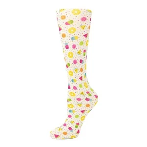 NEW Cutieful Therapeutic Compression Socks Fits Sizes 5-11 Summer Treats Popsic - Picture 1 of 5